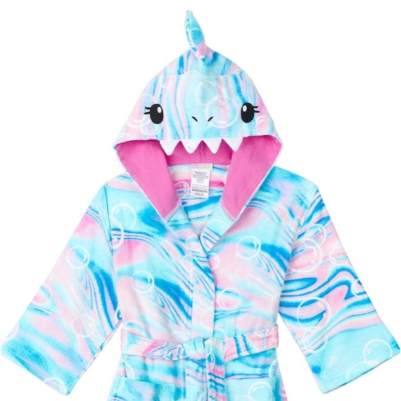 New Saint Eve Swim Youth’s (XXS-3/4) Beach Swim Cover Up Shark Hooded Robe. NWT. - Picture 1 of 6
